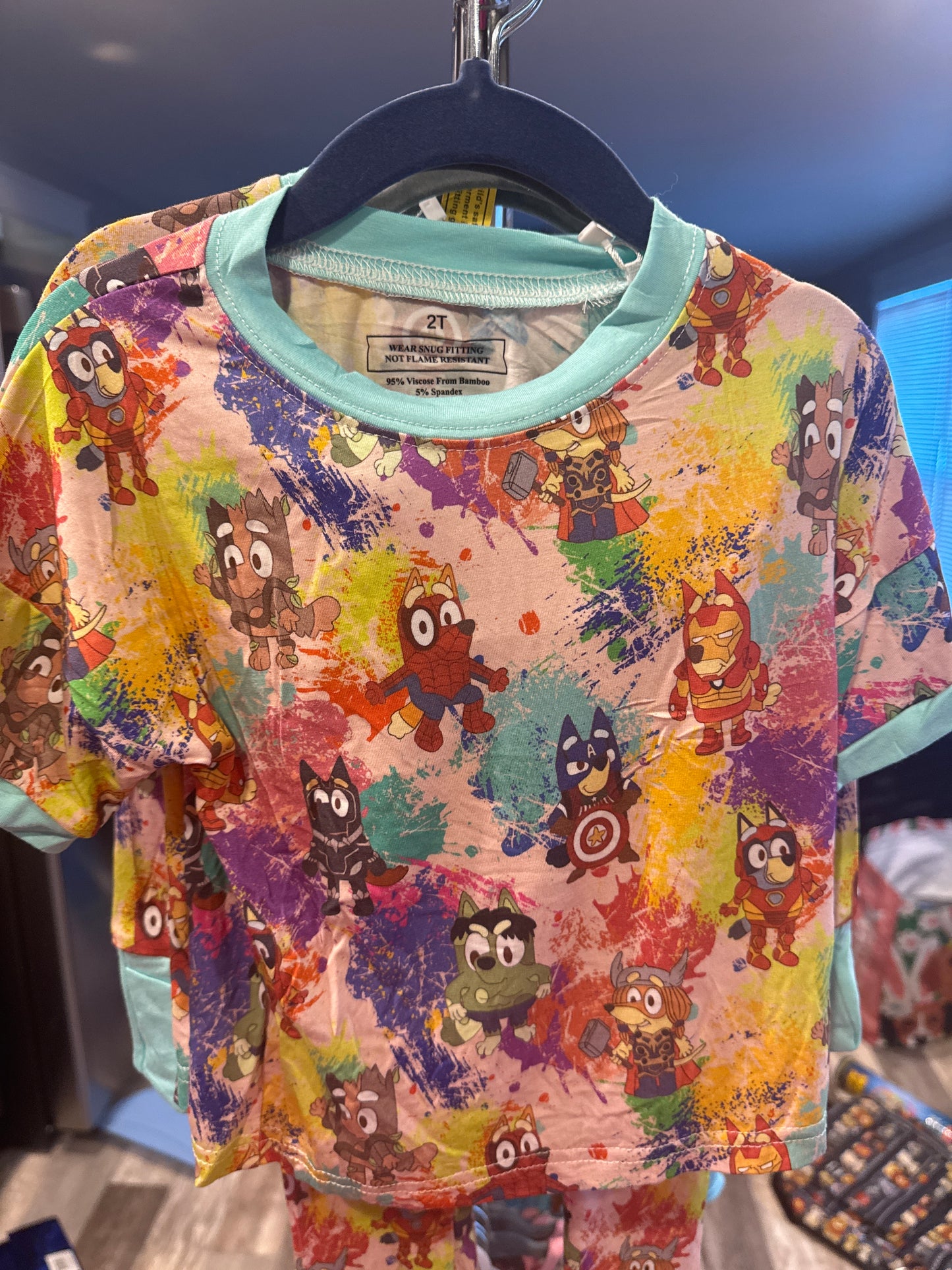 Blue Dog Superhero Short Set: 2T