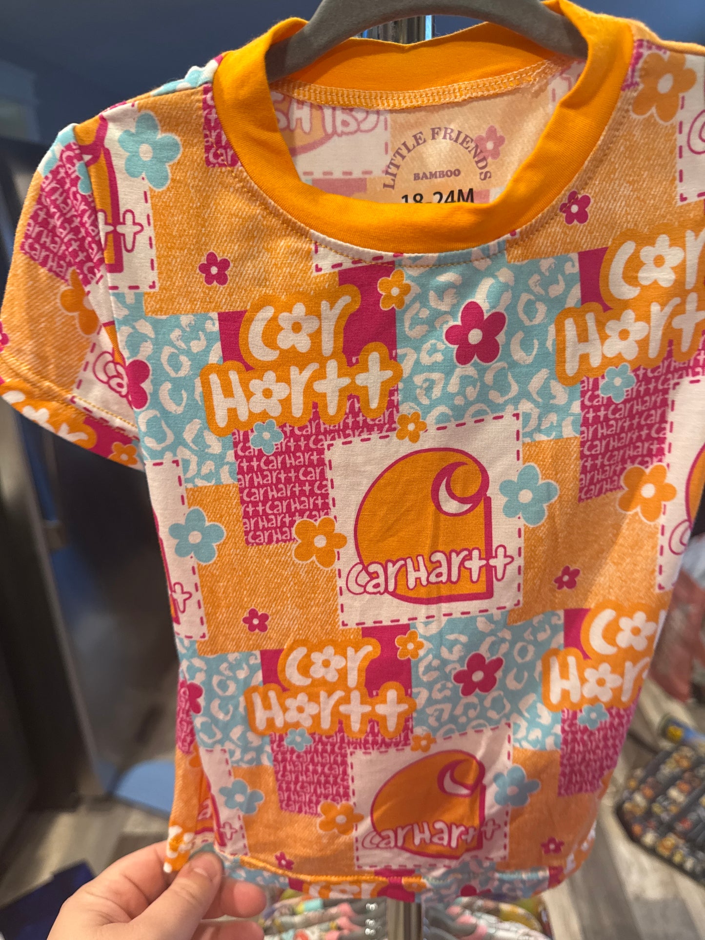 Carhartt Girls: Short Sleeve/Pants Set: 18-24M