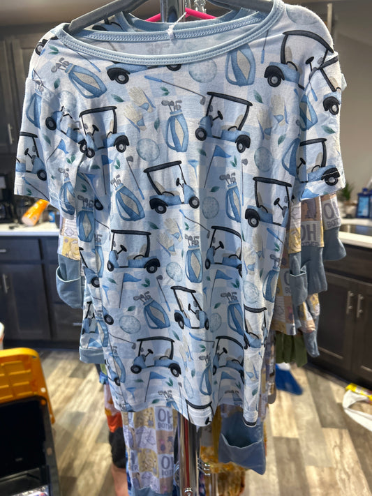 Blue Golf Short sleeve short set