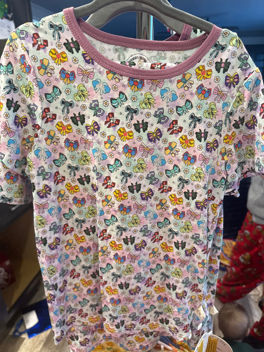 Princess Bow Short Sleeve/Shorts Set