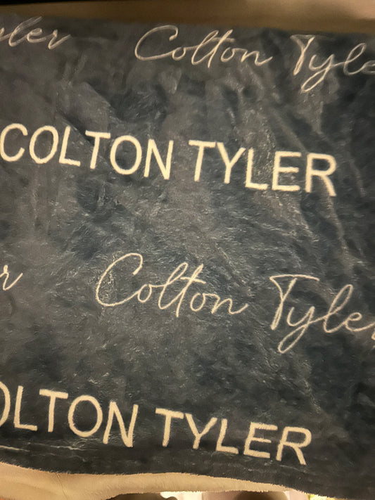 Minky Plush Blanket - Custom Name