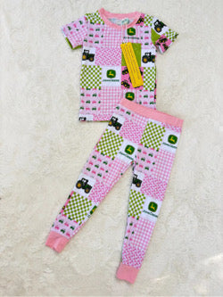 Girls John Deere Short Sleeve/Pants Set