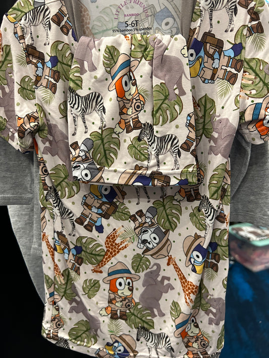 Blue Dog Safari- 5/6 Short Set